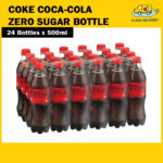[BCRS] Coke Coca Cola Zero Sugar Bottle (24 x 500ML) - Expiry 04 Mar 2027