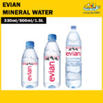 Evian Mineral Water (330ml / 500ml / 1.5L)