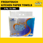 FreshTouch Kitchen Paper Towel (2 Ply - 6 Rolls x 60 sheets)