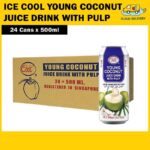 [BCRS] Ice Cool Young Coconut Juice Drink with Pulp (24 x 500ml)