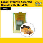 Local Assorted Biscuit with Metal Tin , 3.5kg