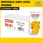 [CLEARANCE] Marigold 100% Juice (24 x 200ml) - Orange - Expiry 20 Oct 2026