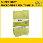 Super Soft Microfibre Tea Towels, 4Pcs
