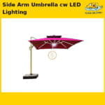 3m Side Arm Square Umbrella - LED Light