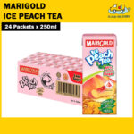 Marigold Asian Drink (24 x 250ml) - Ice Peach Tea - Expiry 08 Feb 2027