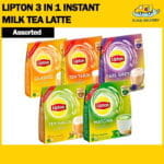 Lipton 3 in 1 Instant Milk Tea Latte Less Sugar (12 x 20g) - Expiry See Product Description